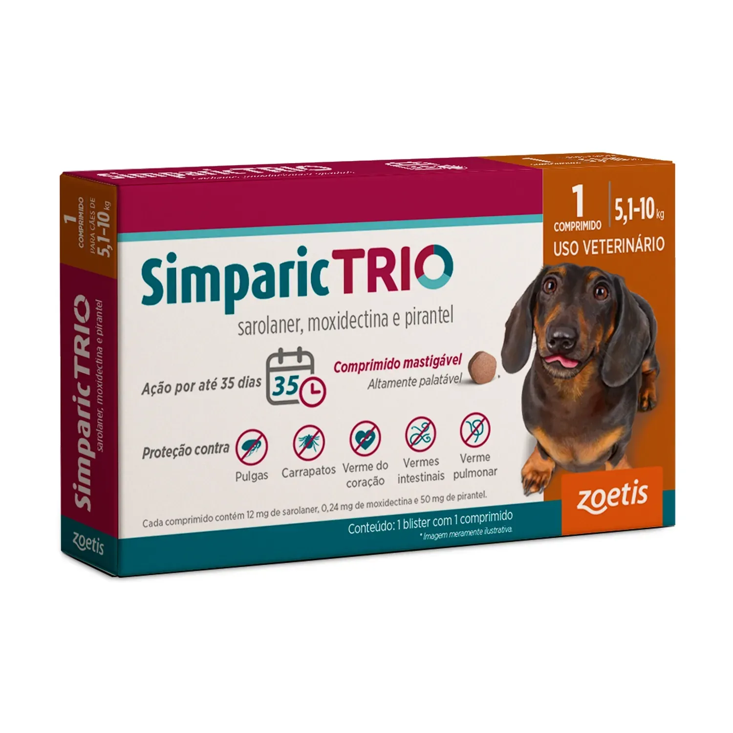 SIMPARIC TRIO 12MG - 5,1 A 10KG (unidade)