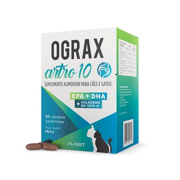 OGRAX ARTRO 10 CAES/GATOS 30CAPS